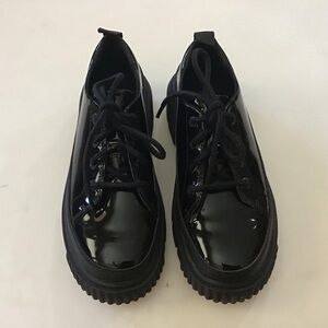 Timberland Women’s Greyfield Leather Oxford Black Patent Size 7 NWOB